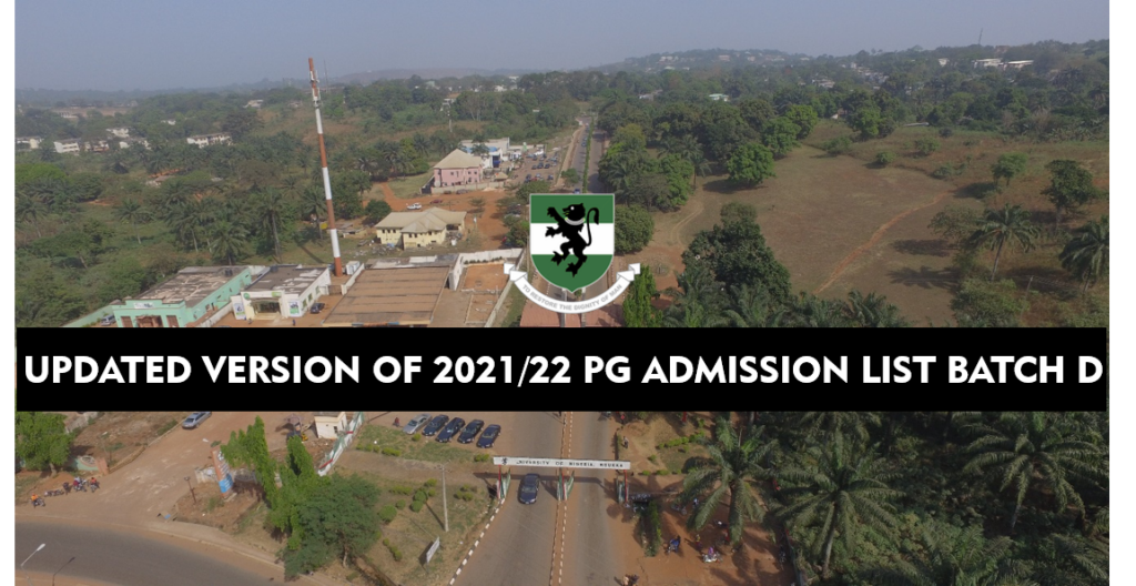 UPDATE Version of  2021-22 Postgraduate Admission List Batch D