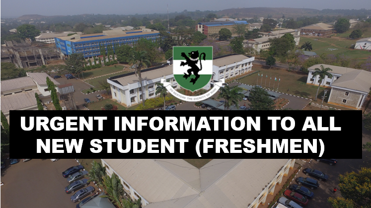 URGENT INFORMATION TO ALL NEW STUDENTS (FRESHMEN)