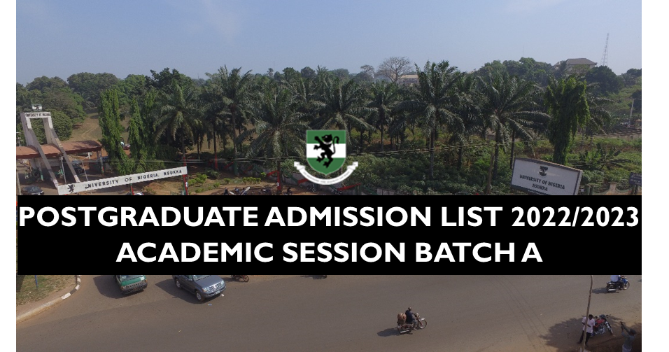 Read more about the article POSTGRADUATE ADMISSION LIST 2022/2023 ACADEMIC SESSION BATCH A