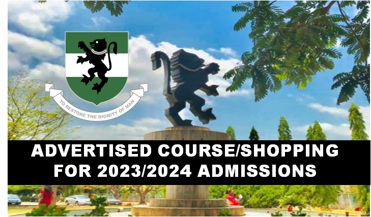 Application for Advertised Courses/shopping for 2023/2024 Admissions