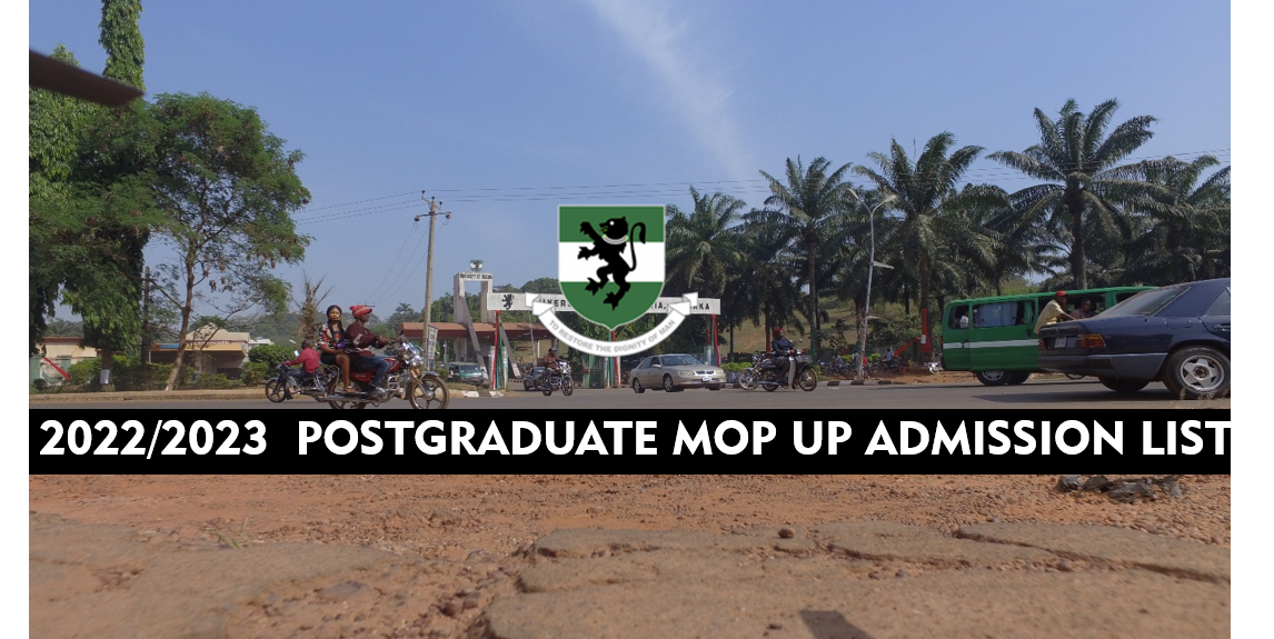 Read more about the article 2022/2023 POSTGRADUATE MOP-UP ADMISSION LIST