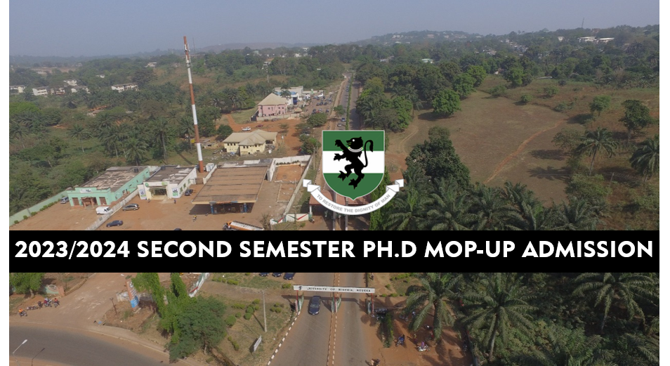 2023/2024 SECOND SEMESTER PH.D MOP-UP ADMISSION