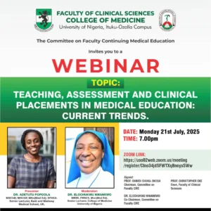 Faculty of Clinical Sciences Presents a Webinar on: Teaching, Assessment, and Clinical Placements in Medical Education: Current Trends