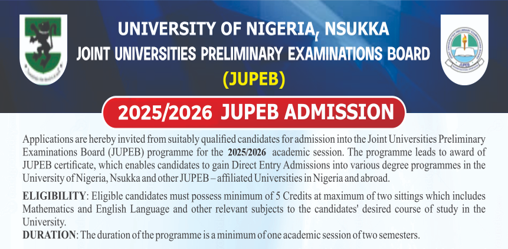 2025/2026 JUPEB ADMISSION