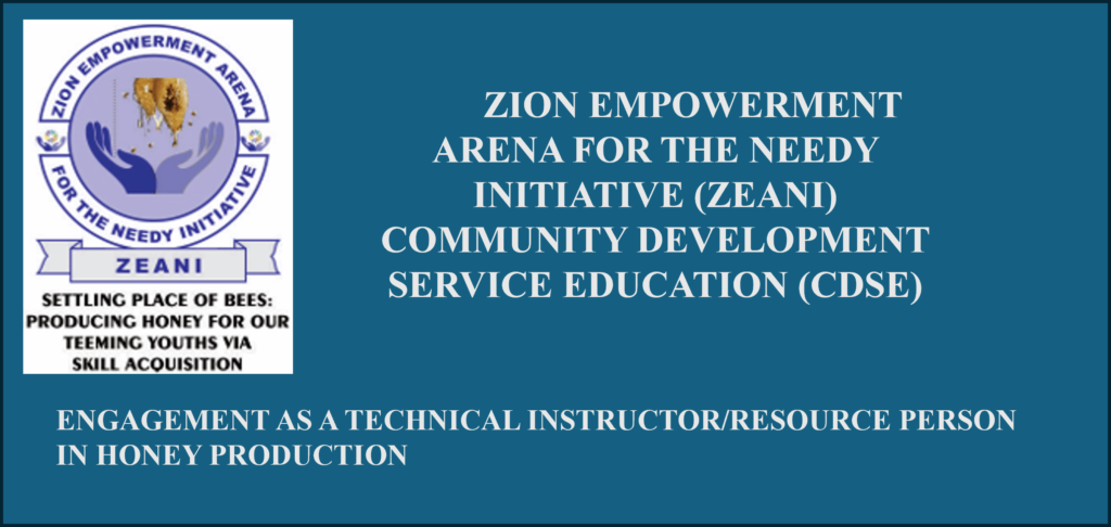 ENGAGEMENT AS A TECHNICAL INSTRUCTOR/RESOURCE PERSON IN HONEY PRODUCTION