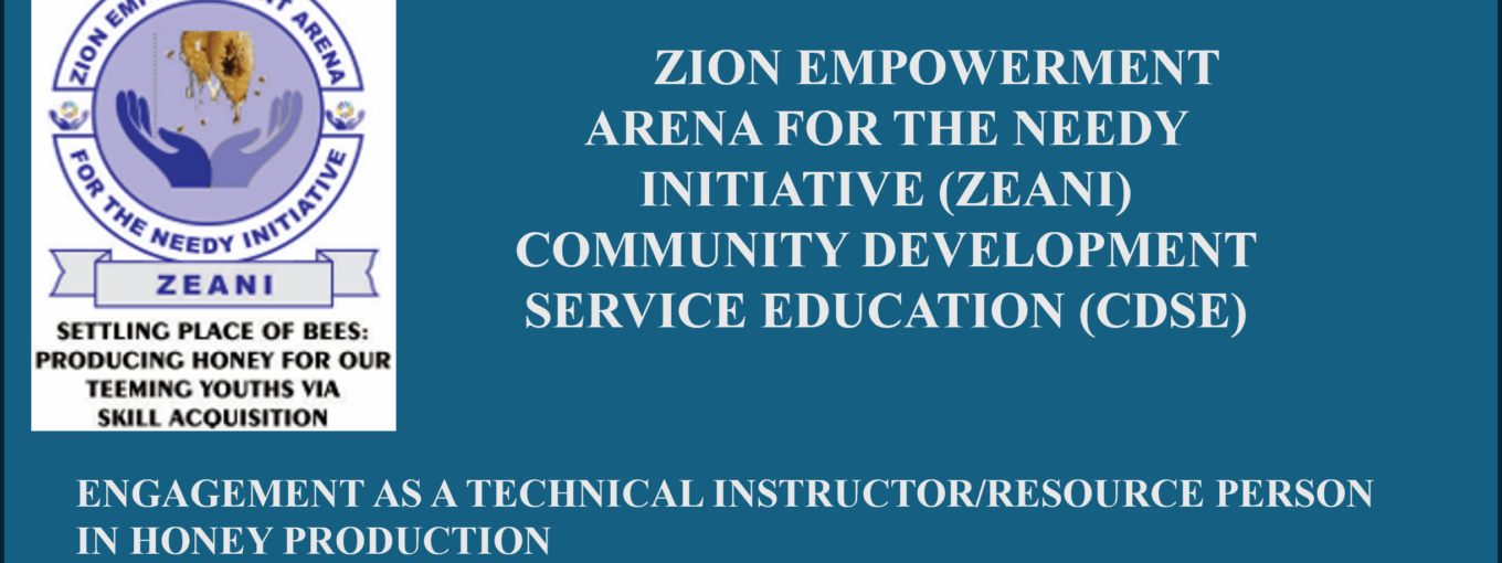 ENGAGEMENT AS A TECHNICAL INSTRUCTOR/RESOURCE PERSON IN HONEY PRODUCTION