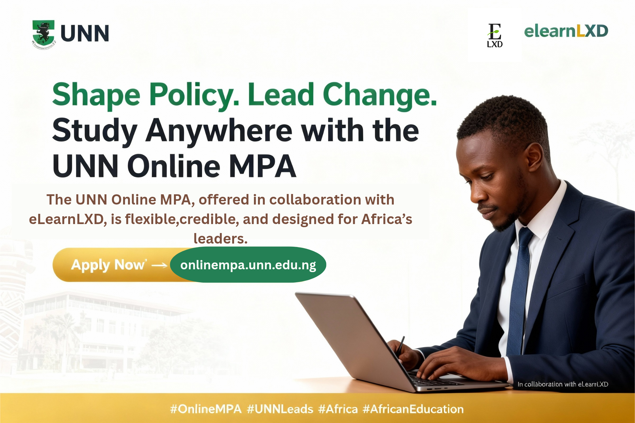 University of Nigeria, Nsukka (UNN) Launches Its Online Master of Public Administration (MPA) Program – Empowering Public Sector Leaders Across Africa