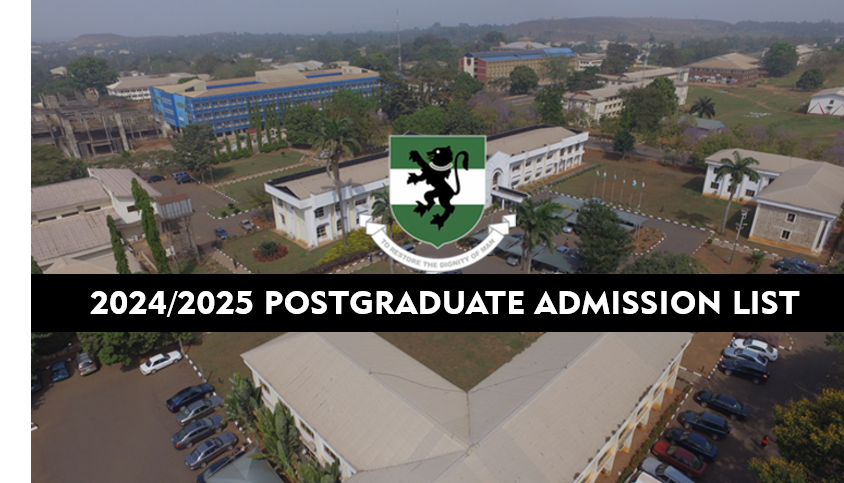 2024/2025 POSTGRADUATE ADMISSION LIST