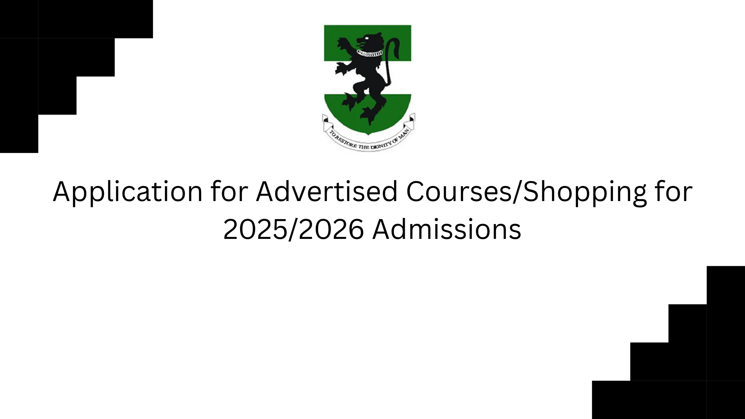 Application for Advertised Courses/Shopping for 2025/2026 Admissions