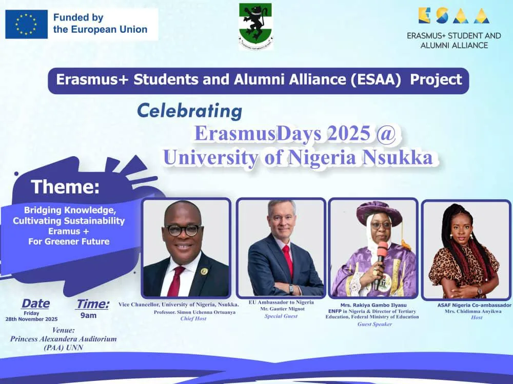 Invitation to ErasmusDays 2025 Celebration at UNN