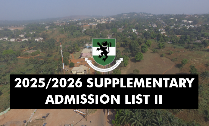 2025/2026 SUPPLEMENTARY ADMISSION LIST II