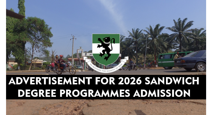 Read more about the article ADVERTISEMENT FOR 2026 SANDWICH DEGREE PROGRAMMES ADMISSION