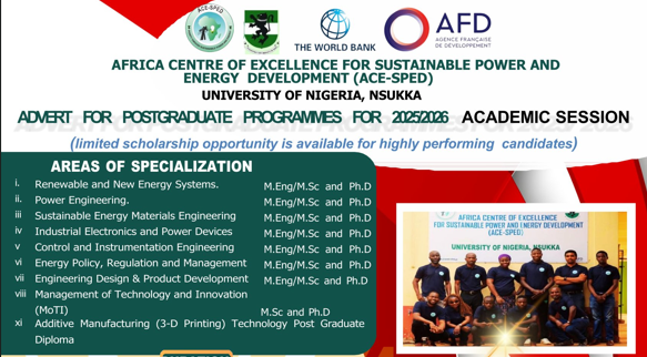 Read more about the article Advert For PostGraduate Programme (ACE-SPED) 2025-2026 Academic Session