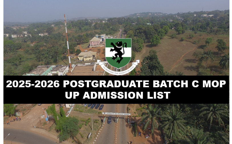 Read more about the article Breaking News!!! Postgraduate BATCH C MOP UP ADMISSION