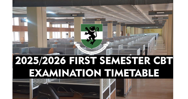2025/2026 FIRST SEMESTER CBT EXAMINATIONS TIMETABLE