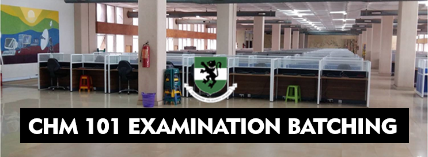 Timetable schedule for CHM 101 examination