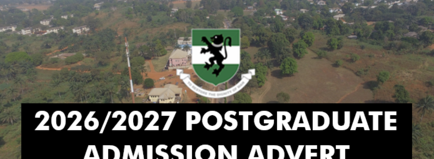 2026/2027 POSTGRADUATE ADMISSIONS ADVERTISMENT