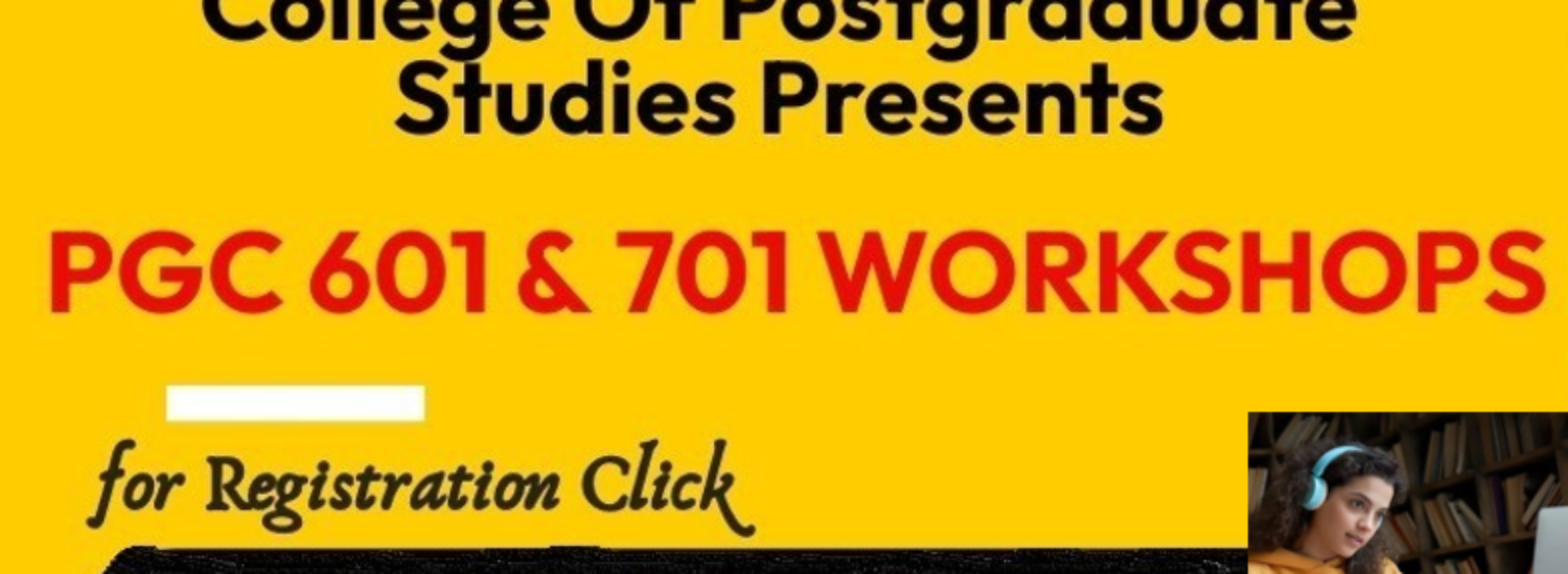 PGC 60 & 701 Workshops