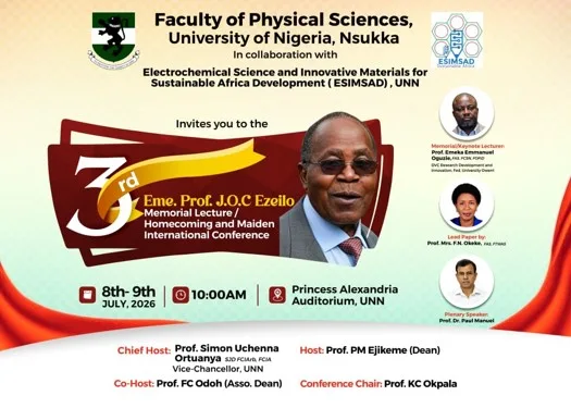 Faculty of Physical Sciences: 3rd Eme. Prof. J.O.C. Ezeilo Memorial Lecture/Homecoming