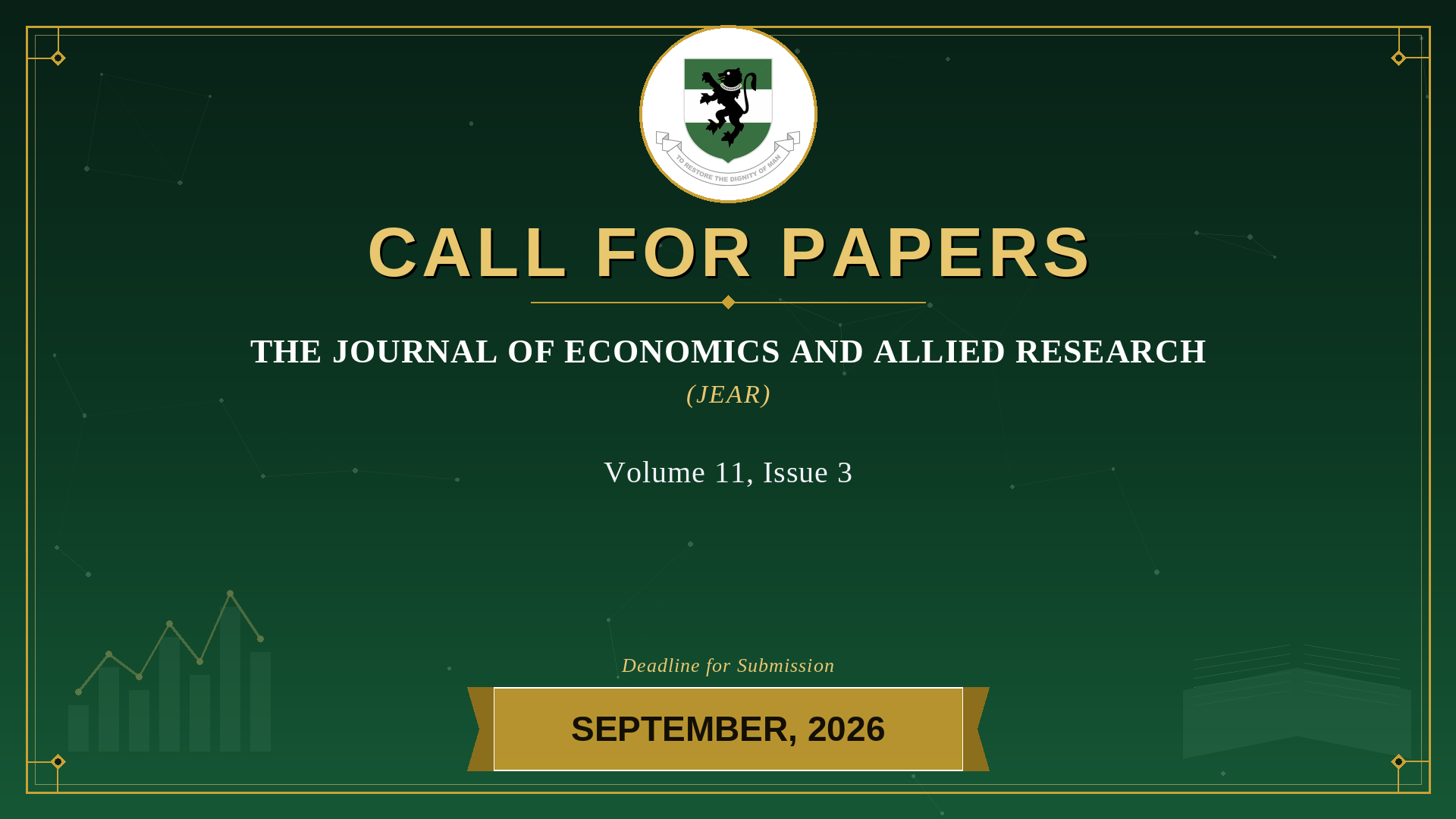 Read more about the article CALL FOR PAPER: THE JOURNAL OF ECONOMICS AND ALLIED RESEARCH (JEAR) VOLUME 11, ISSUE 3, SEPTEMBER, 2026