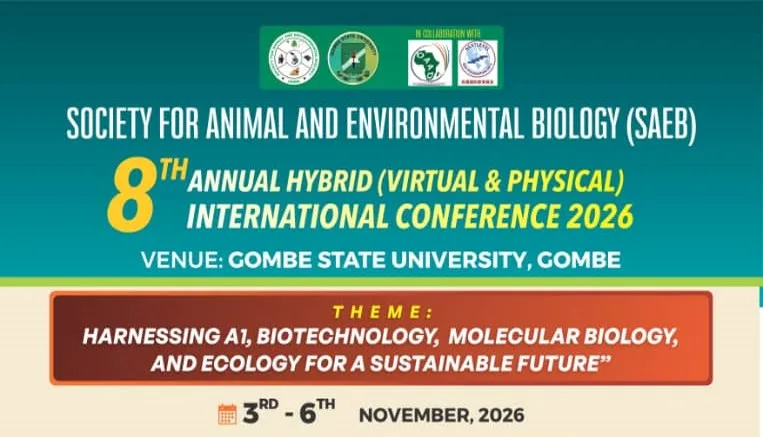 Society for Animal and Environmental Biology (SAEB): 8th Annual Hybrid International Conference 2026
