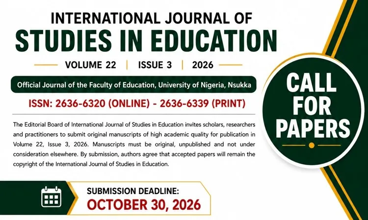 Call for Papers: International Journal of Studies in Education