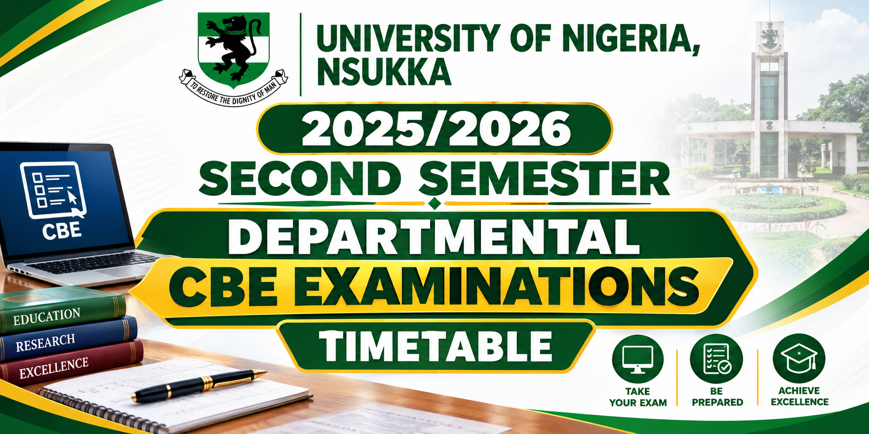 Read more about the article 2025/2026 SECOND SEMESTER DEPARTMENTAL CBE EXAMINATIONS TIMETABLE