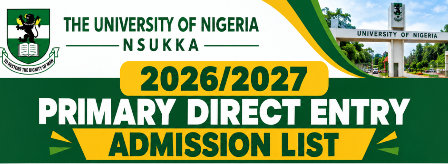 2026/2027 PRIMARY DIRECT ENTRY ADMISSION LIST