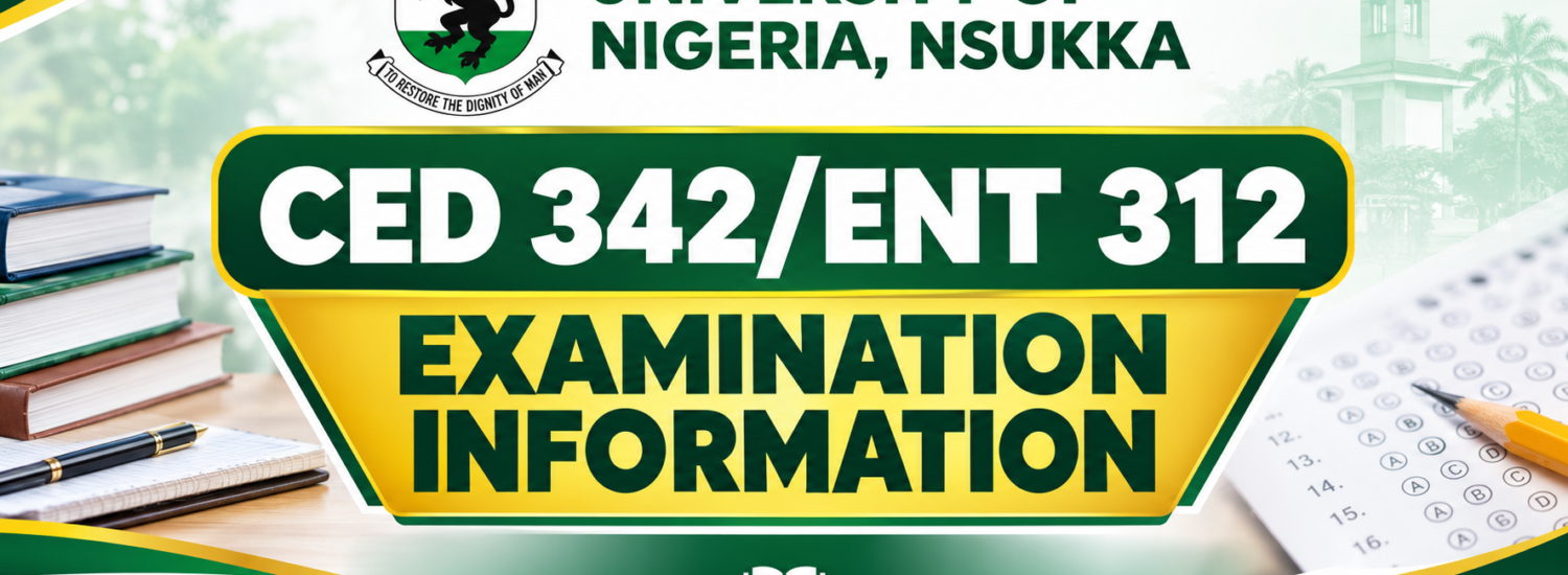 CED 342/ENT 312 Examination Information