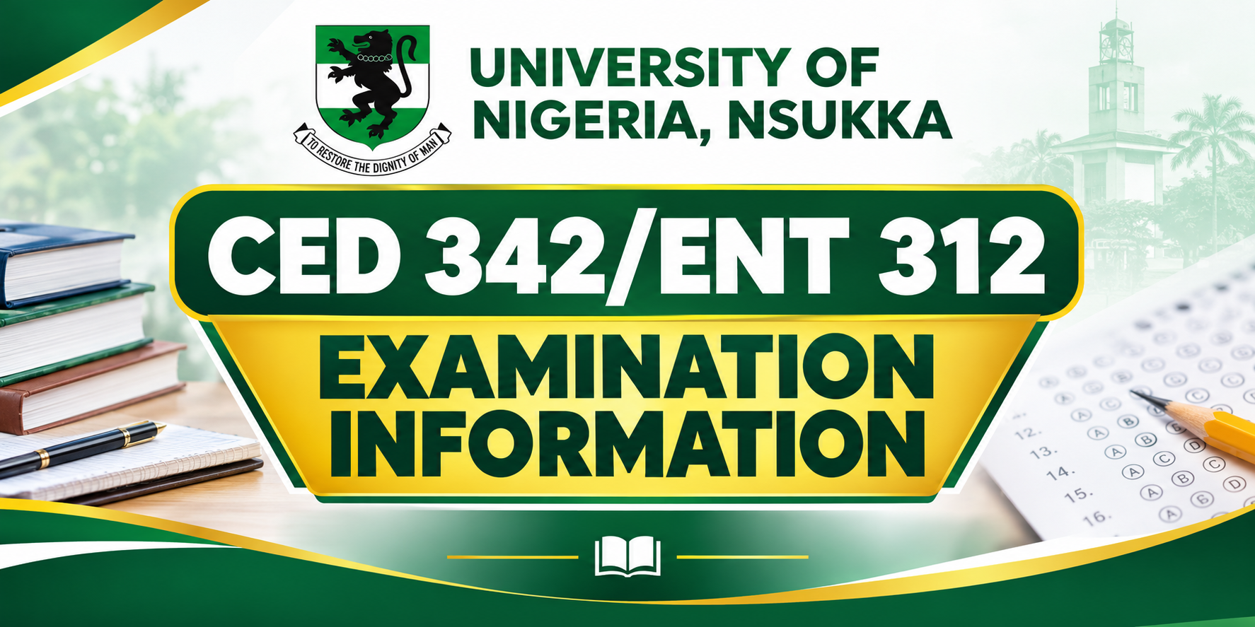 Read more about the article CED 342/ENT 312 Examination Information