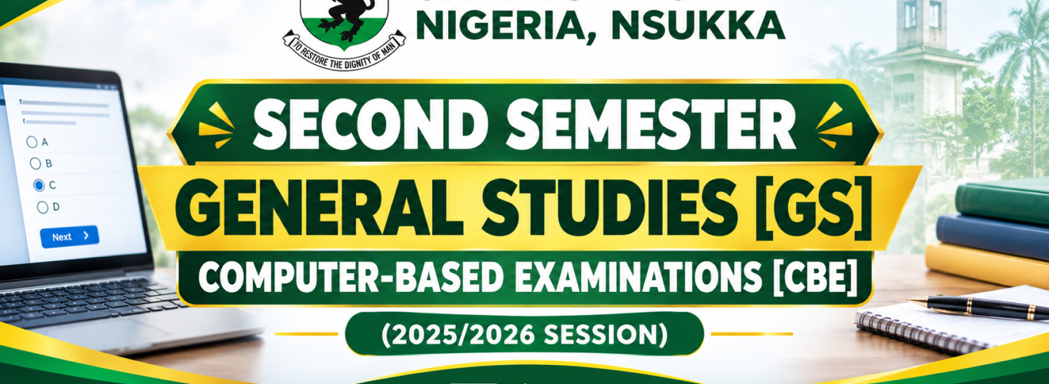 SECOND SEMESTER GENERAL STUDIES [GS] COMPUTER-BASED EXAMINATIONS [CBE] (2025/2026 SESSION)