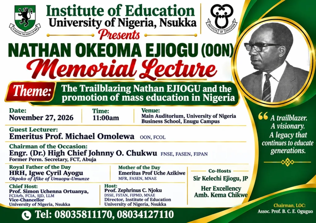 Nathan Okeoma Ejiogu (OON) Memorial Lecture